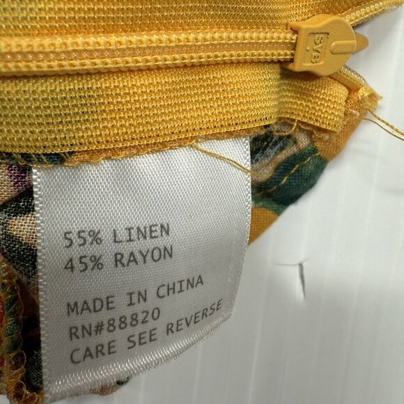 Rachel Zoe Linen Blend Tropical Crop Top Vacation White Lotus Feminine Colorful - Picture 9 of 9